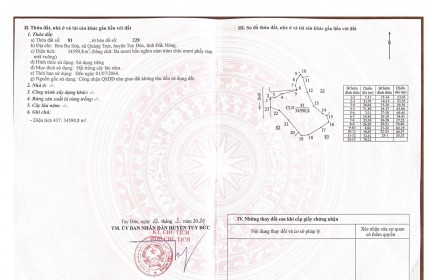 Bán Đất 3,4ha có sổ, xã Quảng Trực, huyện Tuy Đức, tỉnh Đăk Nông